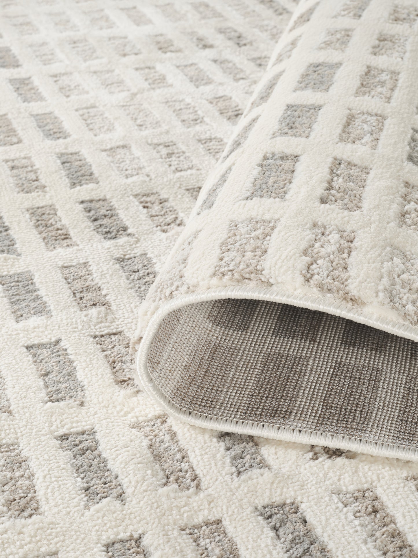 Mabel Modern Contemporary Living Room Area Rug - Grid Design