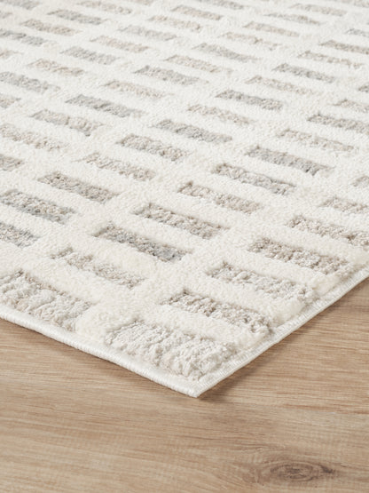 Mabel Modern Contemporary Living Room Area Rug - Grid Design