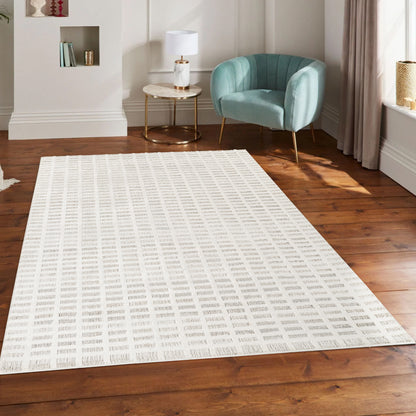 Mabel Modern Contemporary Living Room Area Rug - Grid Design