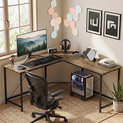 Corner L-Shape Computer Desk Gaming PC Workstation for Home Office