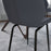 Velvet Dining Chairs Set of 2, 2 Piece Dining Room Chairs with Backrest, Padded Seat and Steel Legs, Grey