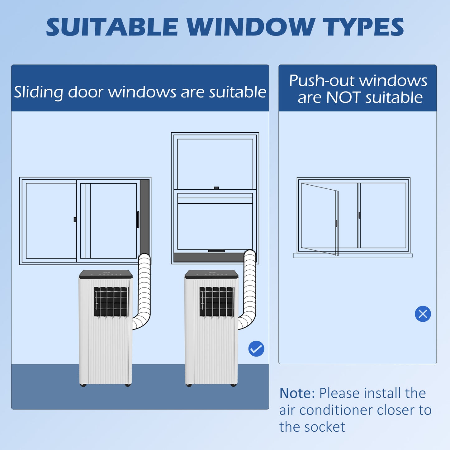9,000 BTU Mobile Air Conditioner, 20m¬≤, Smart Home WiFi, with Dehumidifier, Fan, 24H Timer, Window Kit, White