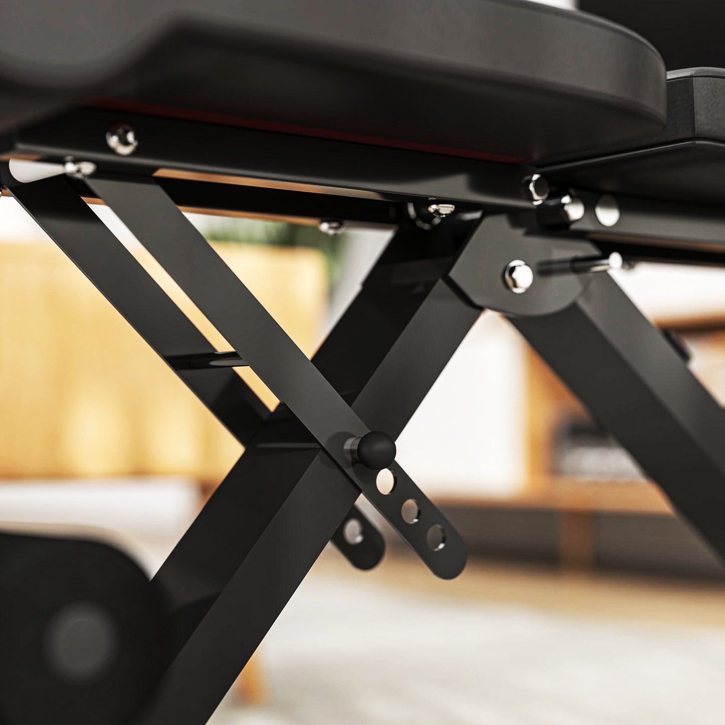 Foldable Weight Bench with 6-Level Backrest, Leg Extension