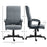 High-Back Home Office Chair, Linen Swivel Computer Chair with Adjustable Height and Tilt Function for Living Room, Bedroom, Study, Grey