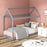 Wooden Single Bed Frame with Tree House Style, Grey