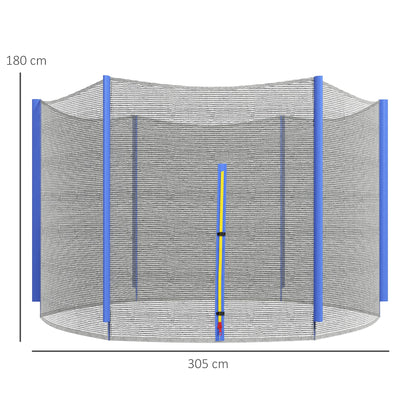 10ft Trampoline Net Replacement Safety Net with Zipped Door, Blue