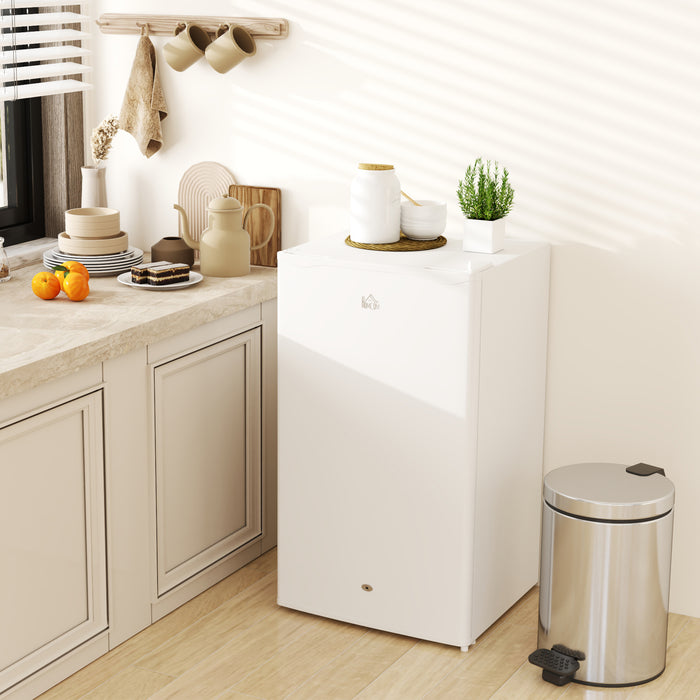 91L Freestanding Under Counter Fridge with Lock White