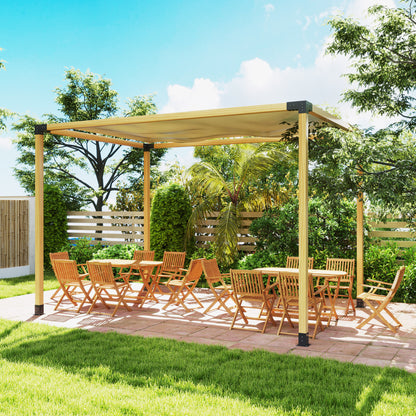 Pergola Kit with 3-Way Corner Brackets & Post Base for 92mm Lumber