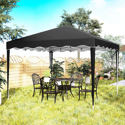 3x3(m) Pop Up Gazebo Marquee Tent for Garden w/ Carry Bag Black