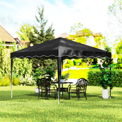 3x3(m) Pop Up Gazebo Marquee Tent for Garden w/ Carry Bag Black