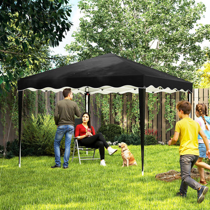 3x3(m) Pop Up Gazebo Marquee Tent for Garden w/ Carry Bag Black