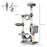 Cat Tree Condo Tower Multi-level Height 150CM Kittens Activity Stand House with Toys & Various Scratching Posts