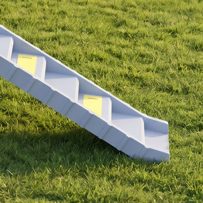 Foldable Dog Ramp for Car, Non-Slip Dog Stairs for SUVs Truck, Grey