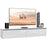 Wall Mounted TV Stand Unit with Storage and High Gloss Effect, White