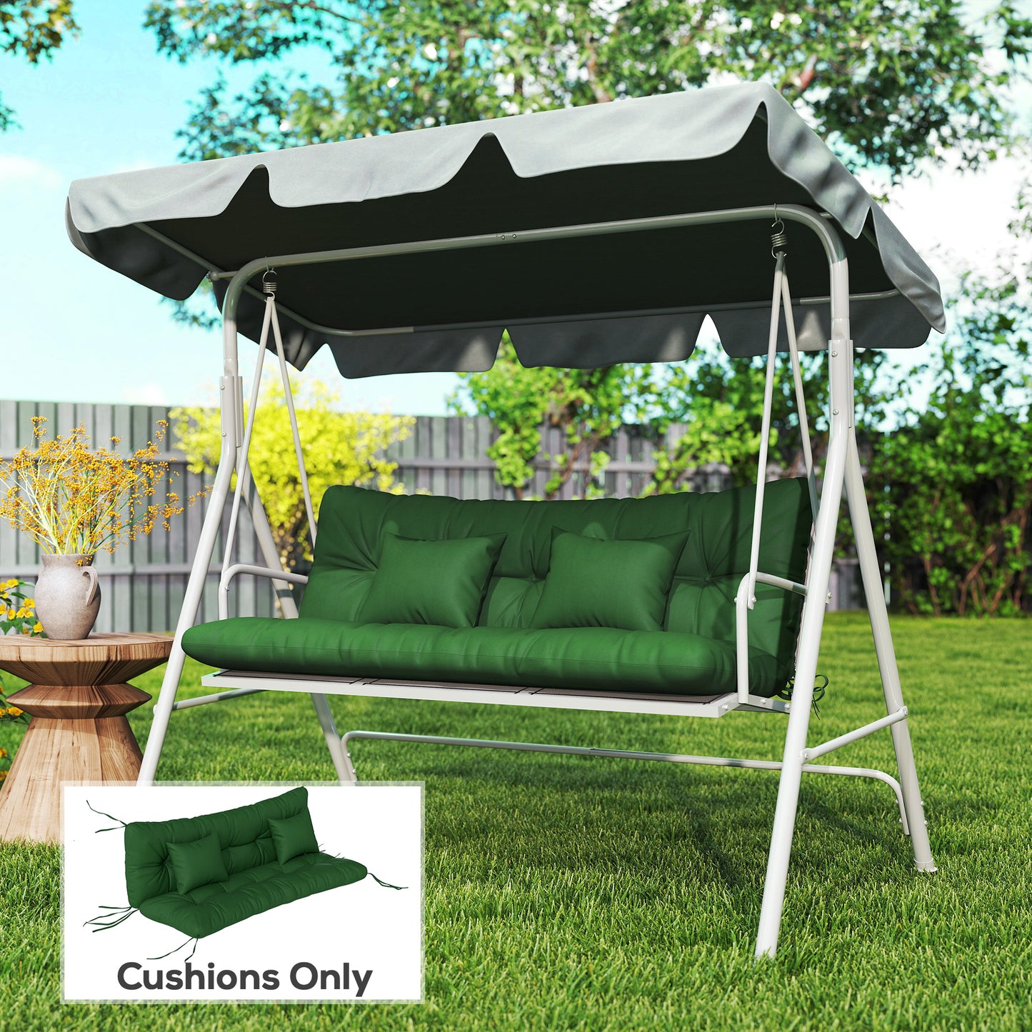 Outdoor Seat Cushions Back Cushion with 2 Pillows, Seat Pads