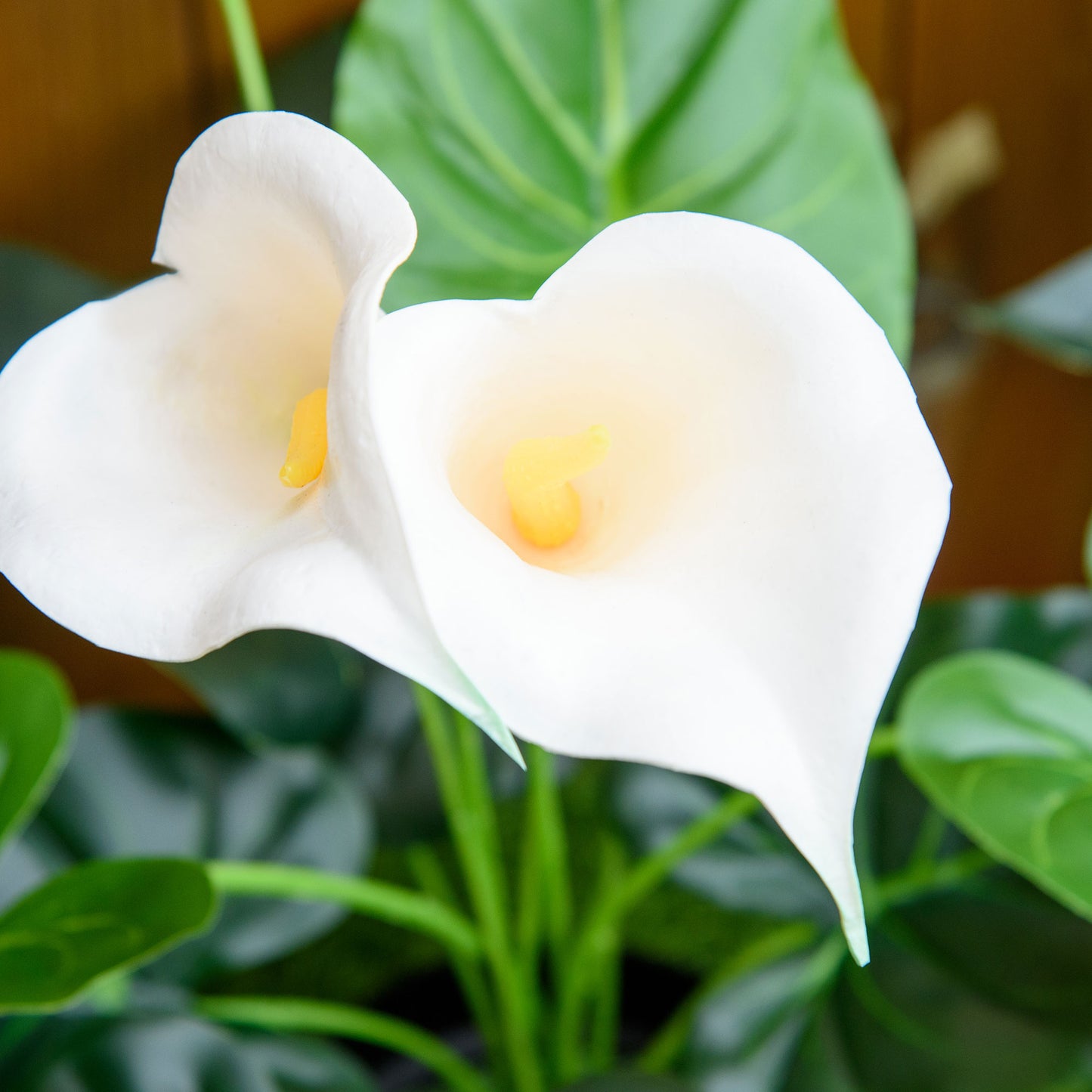 Artificial Set of 2 Calla Lily Flower Faux Plant for Indoor Décor