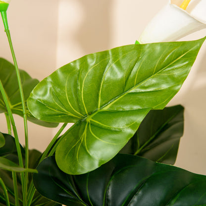 Artificial Set of 2 Calla Lily Flower Faux Plant for Indoor Décor