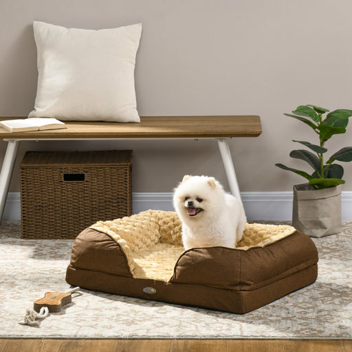 Dog Bed Calming Pet Bed Dog Mattress for Small Dogs - Brown