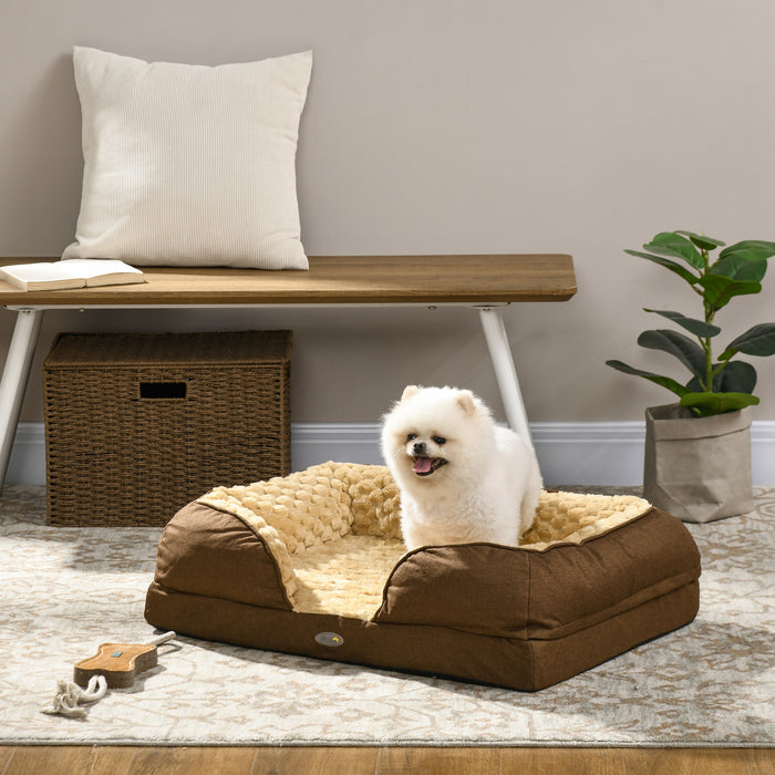 Dog Bed Calming Pet Bed Dog Mattress for Small Dogs - Brown