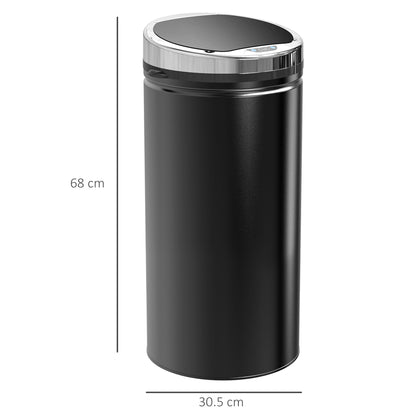 Automatic Hand Sensor Dustbin Kitchen Waste Bin Rubbish Can 42L Black