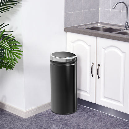 Automatic Hand Sensor Dustbin Kitchen Waste Bin Rubbish Can 42L Black