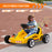 6V Electric Go Kart w/ Music, Light, Horn, for 3-5 Years, Yellow