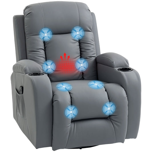 Massage Recliner Chair, Recliner Armchair with 8 Vibration & Heat