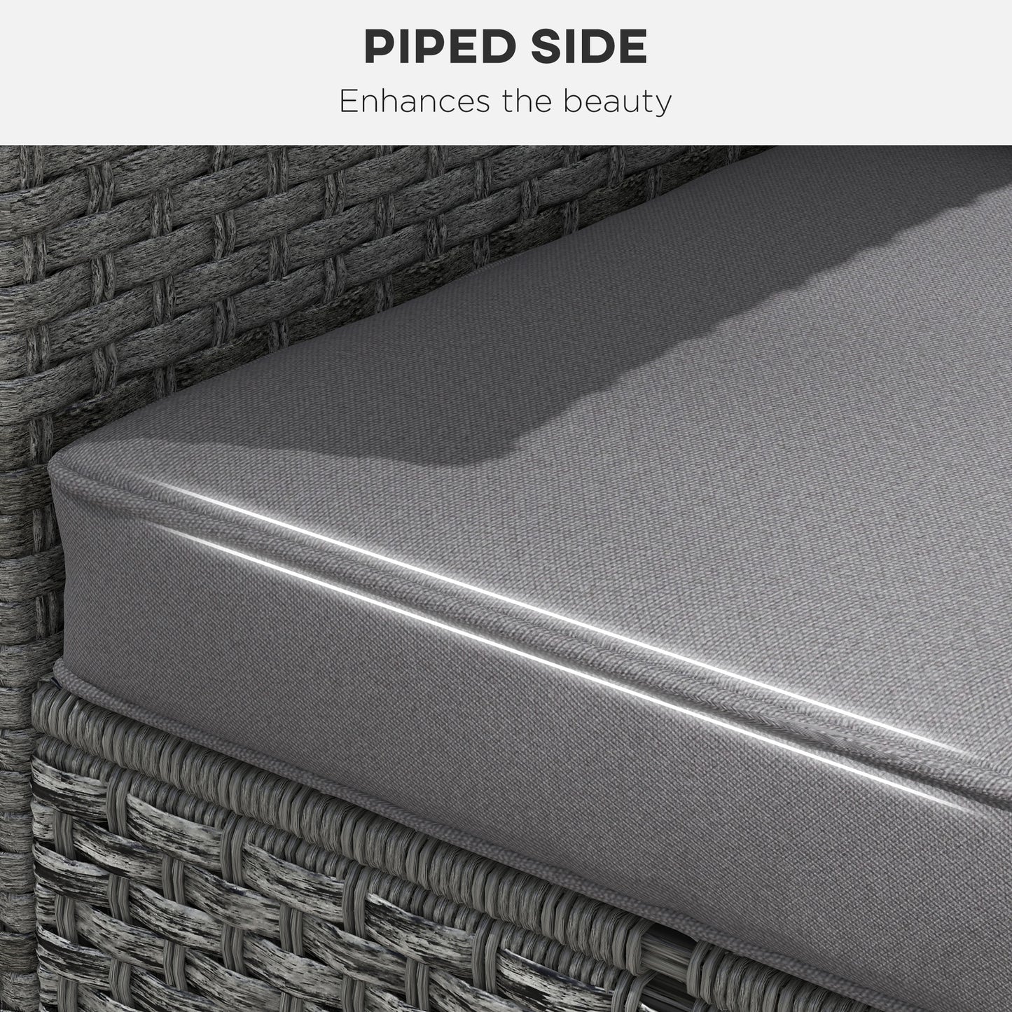 1-Piece Back and Seat Cushion Pillow Replacement, Patio Chair Cushion Set for Indoor Outdoor, Charcoal Grey