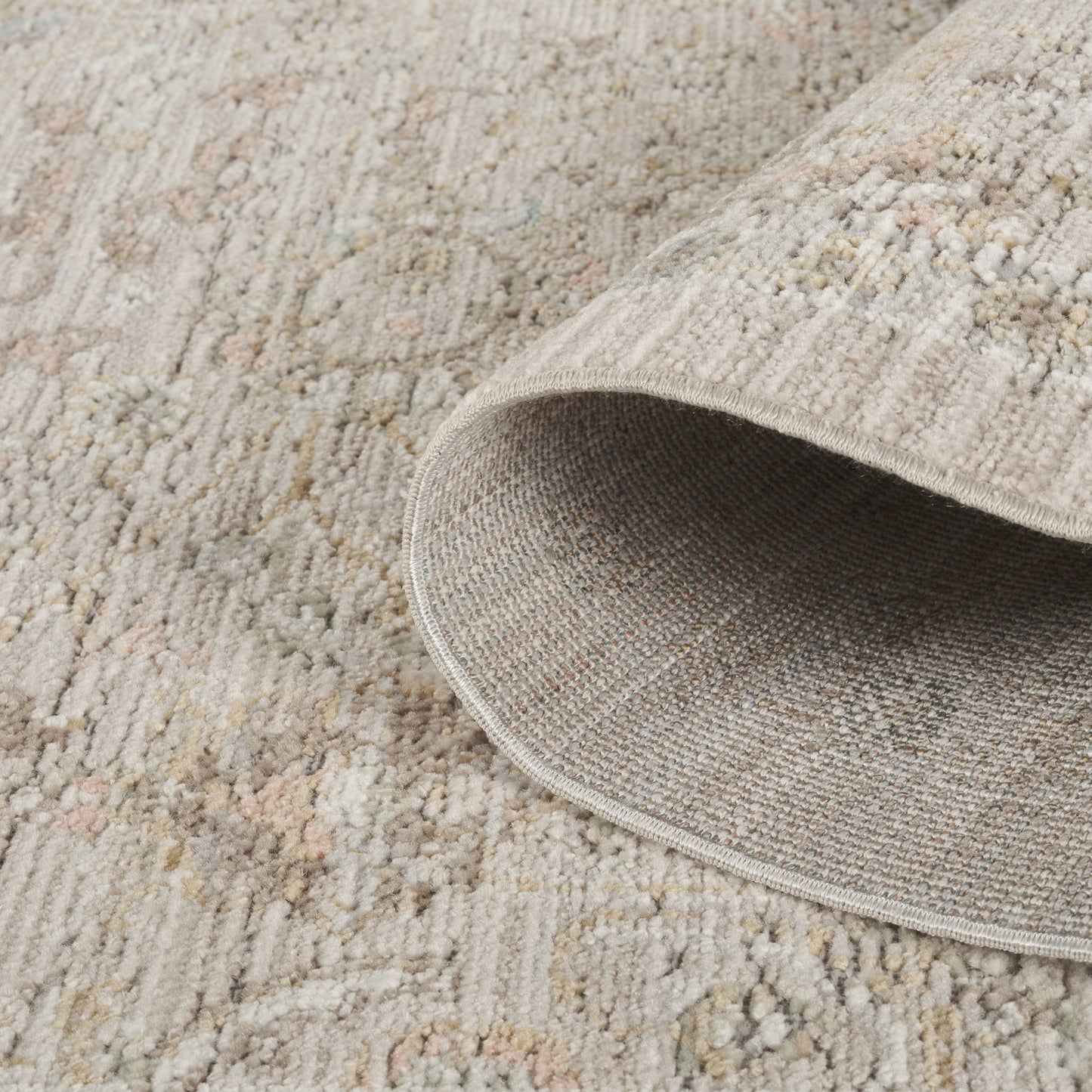 Maia Washable Floral Traditional Area Rug Non-Slip Living Room Hallway - 4 Colours Available