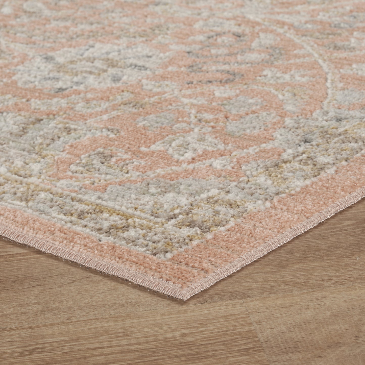 Maia Washable Floral Traditional Area Rug Non-Slip Living Room Hallway - 4 Colours Available