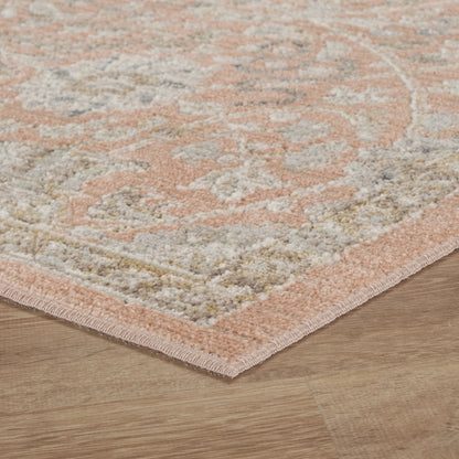 Maia Washable Floral Traditional Area Rug Non-Slip Living Room Hallway - 4 Colours Available