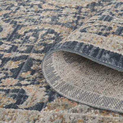 Maia Washable Floral Traditional Area Rug Non-Slip Living Room Hallway - 4 Colours Available