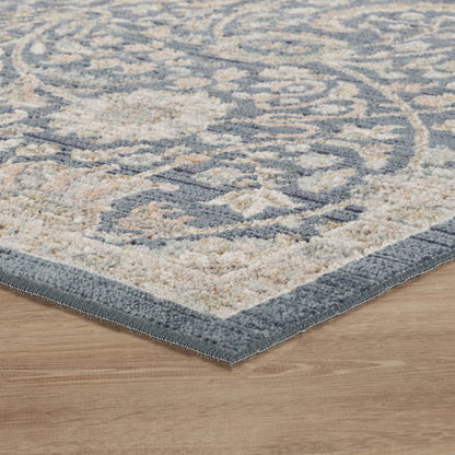 Maia Washable Floral Traditional Area Rug Non-Slip Living Room Hallway - 4 Colours Available