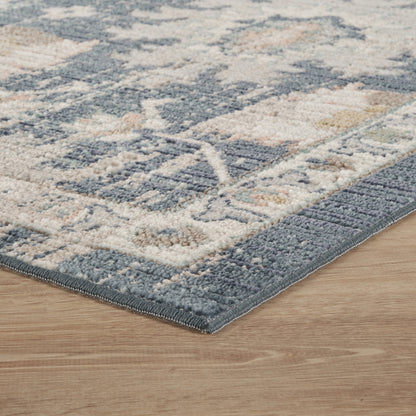 Maia Washable Lagoon Floral Traditional Area Rug Non-Slip Living Room - 2 Colours Available