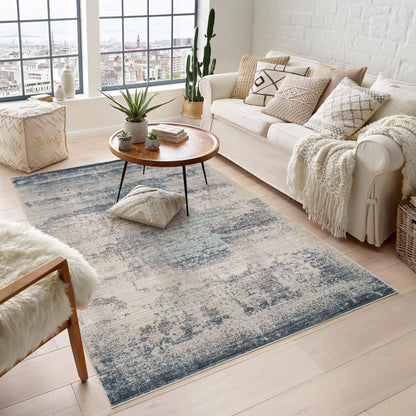 Maia Washable Mist Abstract Area Rug Non-Slip Living Room - Hallway - 2 Colours Available