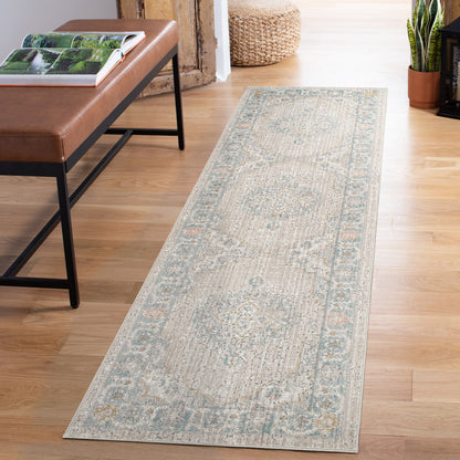 Maia Washable Orchid Floral Traditional Area Rug Non-Slip - Living Room - 4 Colours Available