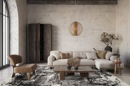 Mayfair Living Room Area Rug Metallic Sheen Contemporary Modern Canvas Design