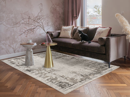 Mayfair Living Room Area Rug Metallic Sheen Contemporary Modern Croc Design