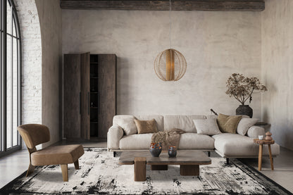Mayfair Living Room Area Rug Metallic Sheen Contemporary Modern Frame Design
