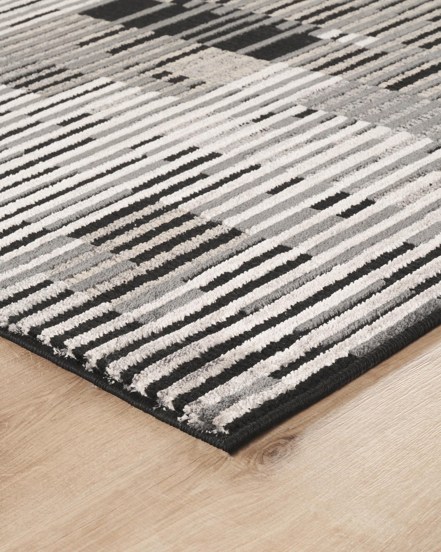 Mayfair Living Room Area Rug Metallic Sheen Contemporary Modern Matrix Design