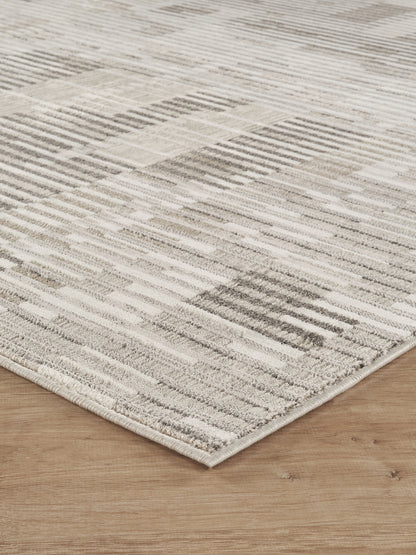 Mayfair Living Room Area Rug Metallic Sheen Contemporary Modern Matrix Design