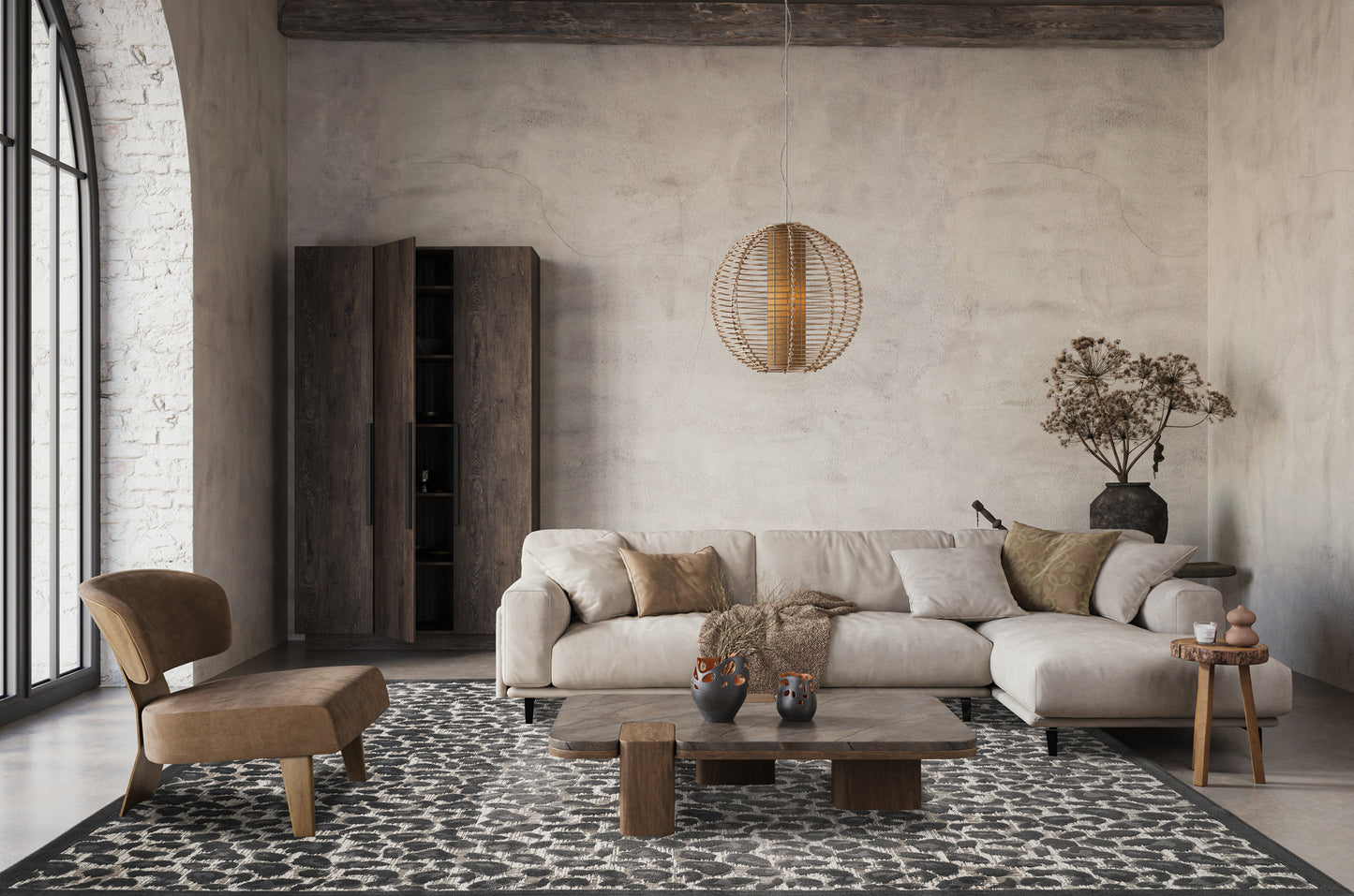 Mayfair Living Room Area Rug Metallic Sheen Contemporary Modern Leopard Design