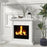 Bioethanol Fire, Ethanol and Gel Fireplace, 3 Hours Burns, White