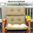 Adirondack Chair Cushion Rocking Chair Cushion w/ Ties, Beige