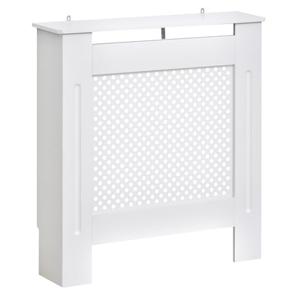 Radiator Cover Heating Cabinet Solid MDF Small Sized White Modern Home