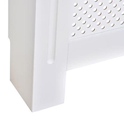 Radiator Cover Heating Cabinet Solid MDF Small Sized White Modern Home