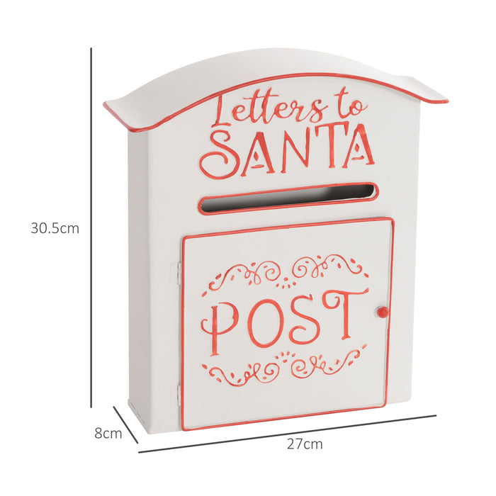 Christmas Post Box Wall Mounted Santa Mailbox for Xmas Decoration