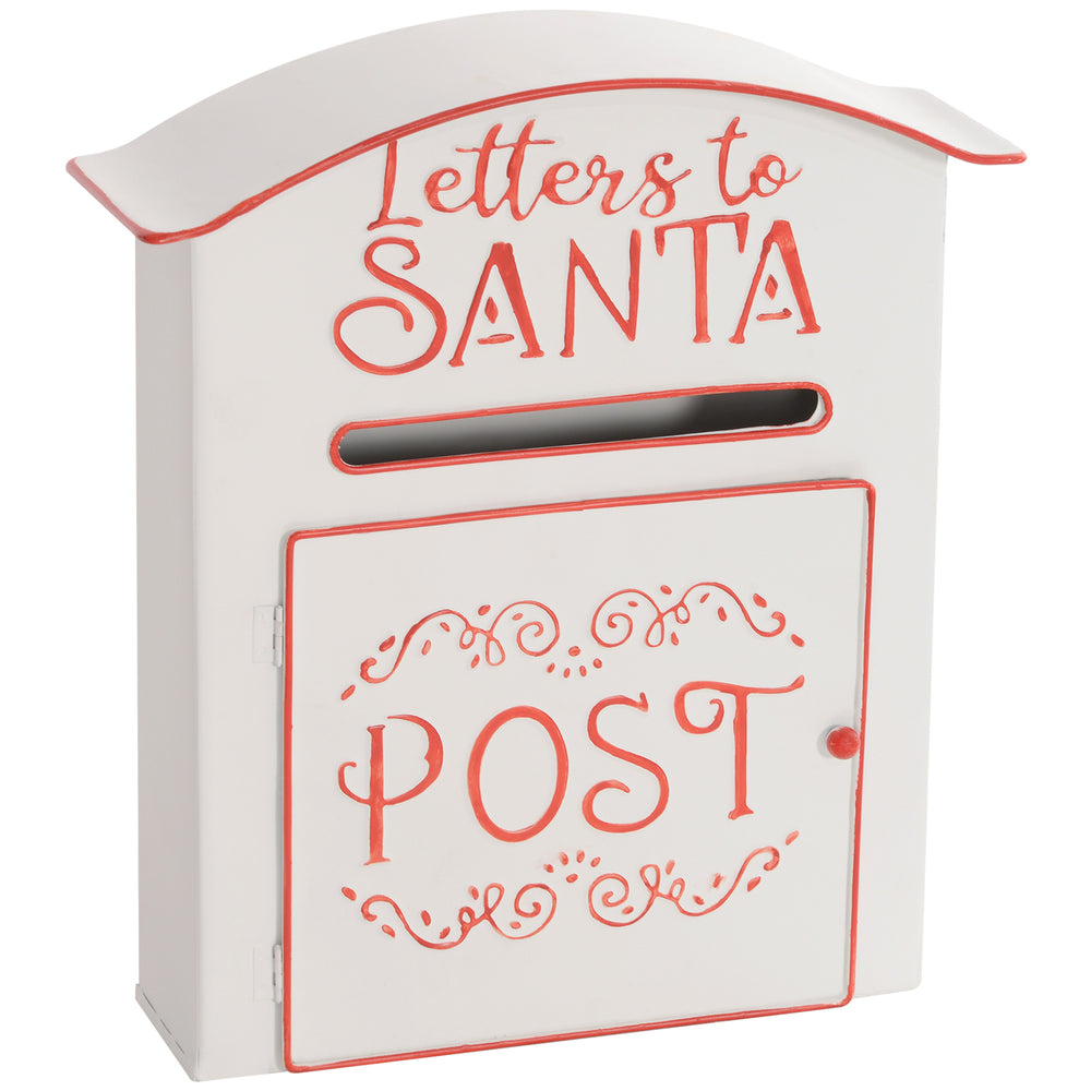 Christmas Post Box Wall Mounted Santa Mailbox for Xmas Decoration