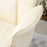 PU Leather Armchair and Footrest Swivel Recliner w/ Ottoman Cream White