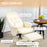 PU Leather Armchair and Footrest Swivel Recliner w/ Ottoman Cream White